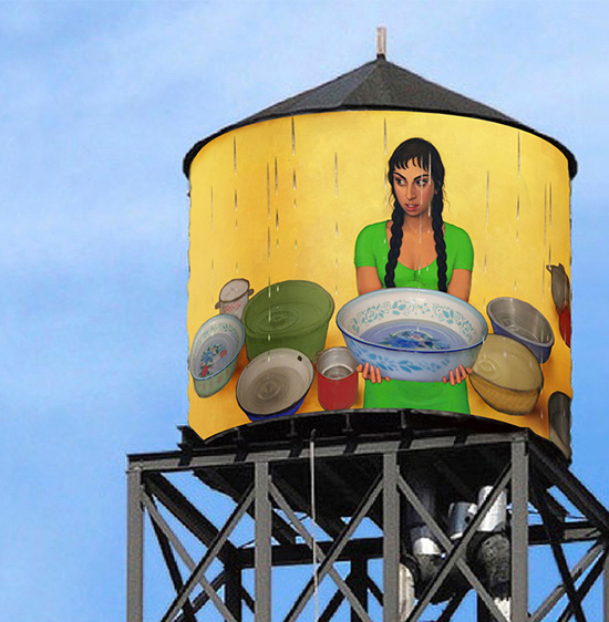 The Water Tank Project by Word Above the Street