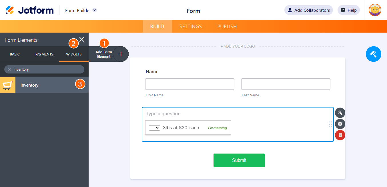 jotform-inventory-widget