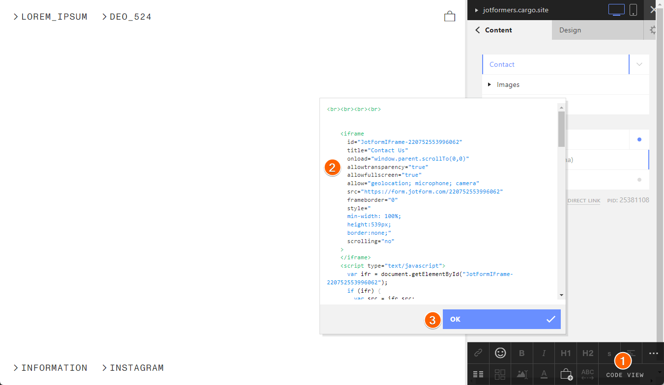 Adicionando um Formulário ao seu Site Cargo Image-2