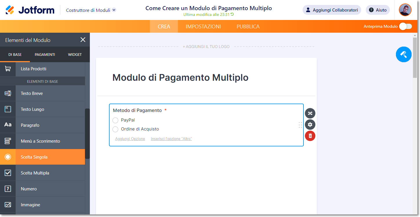 Come Creare un Modulo che Accetti più Metodi di Pagamento Image-1