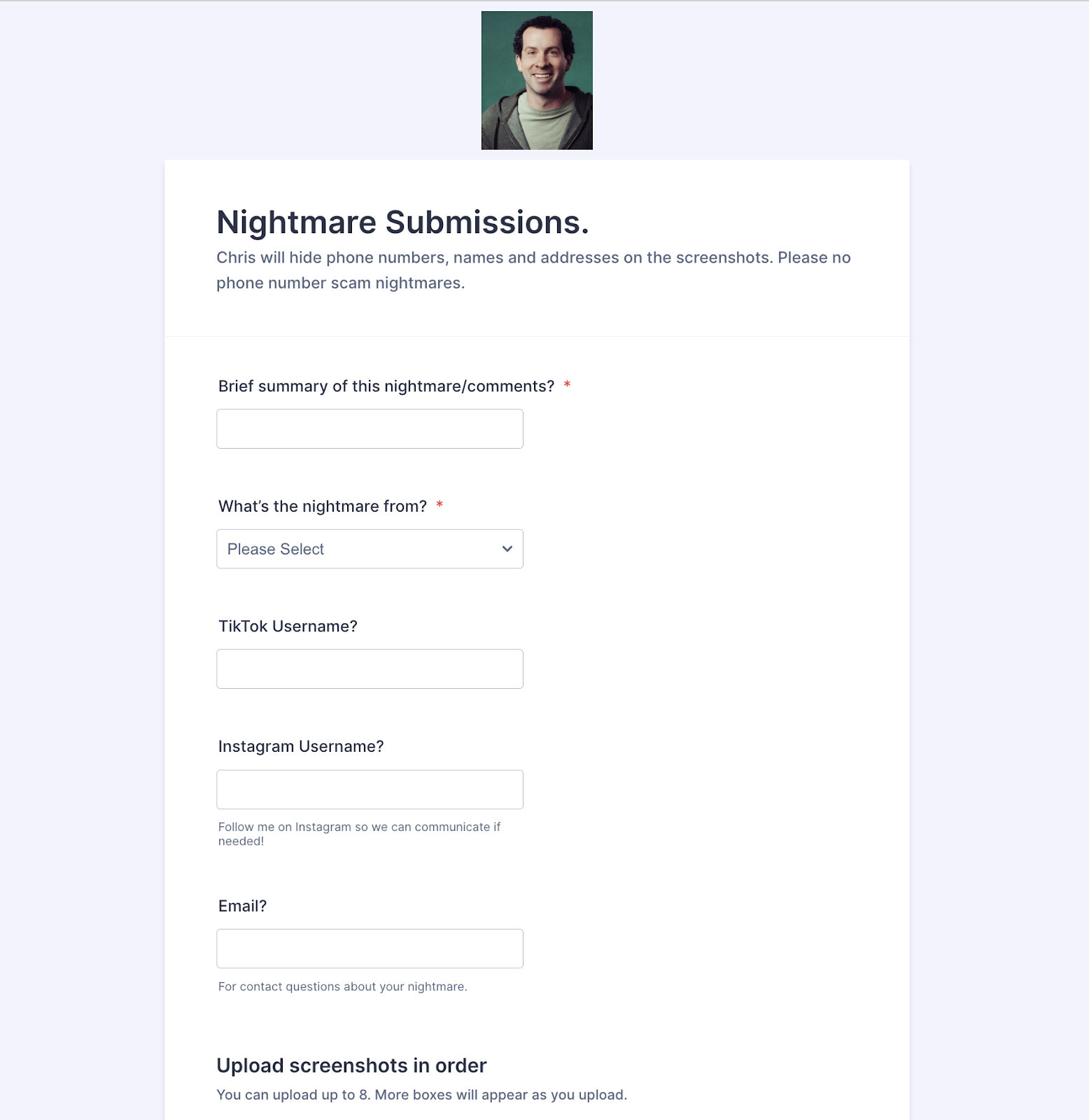 How TikTok influencer Chris Guerra connects with followers through Jotform Image-1