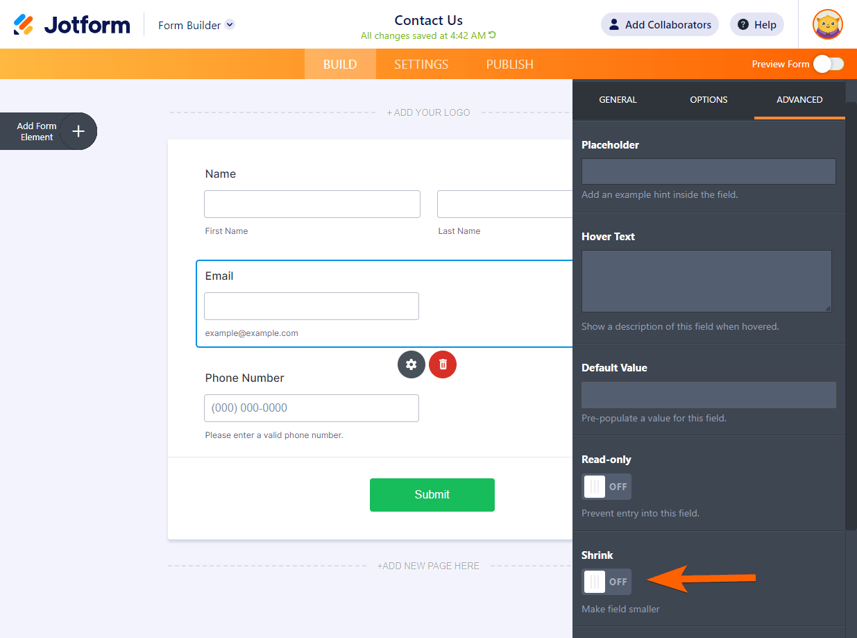 Cara Memposisikan Elemen Formulir di Jotform Image-1
