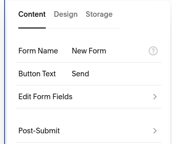Editing Options of a Form Field