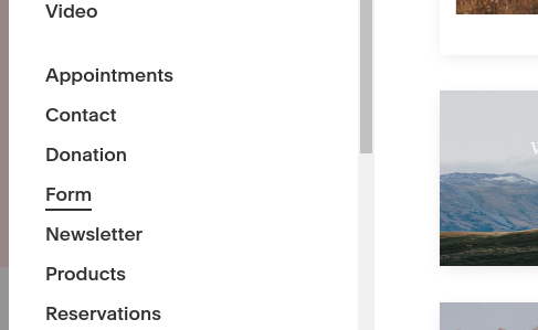 Selecting Form From the Menu