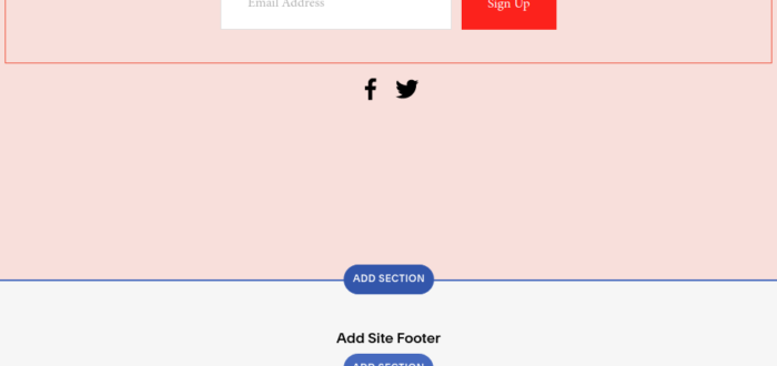 Clicking on the Add Section Button in Edit Screen