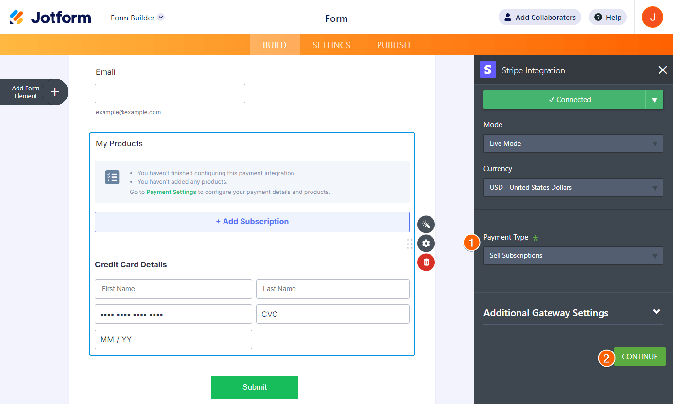 jotform-payment-settings