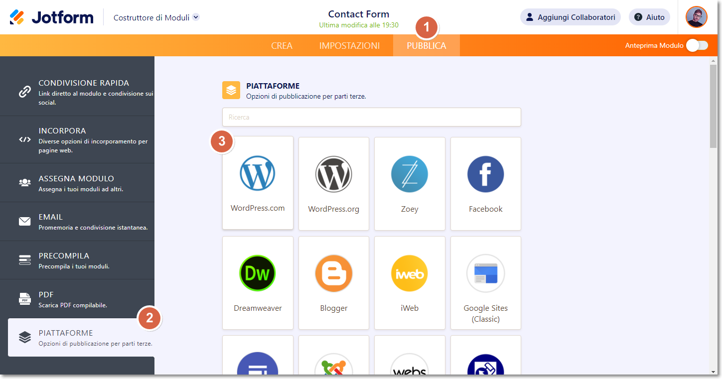 Come Incorporare un Modulo in WordPress