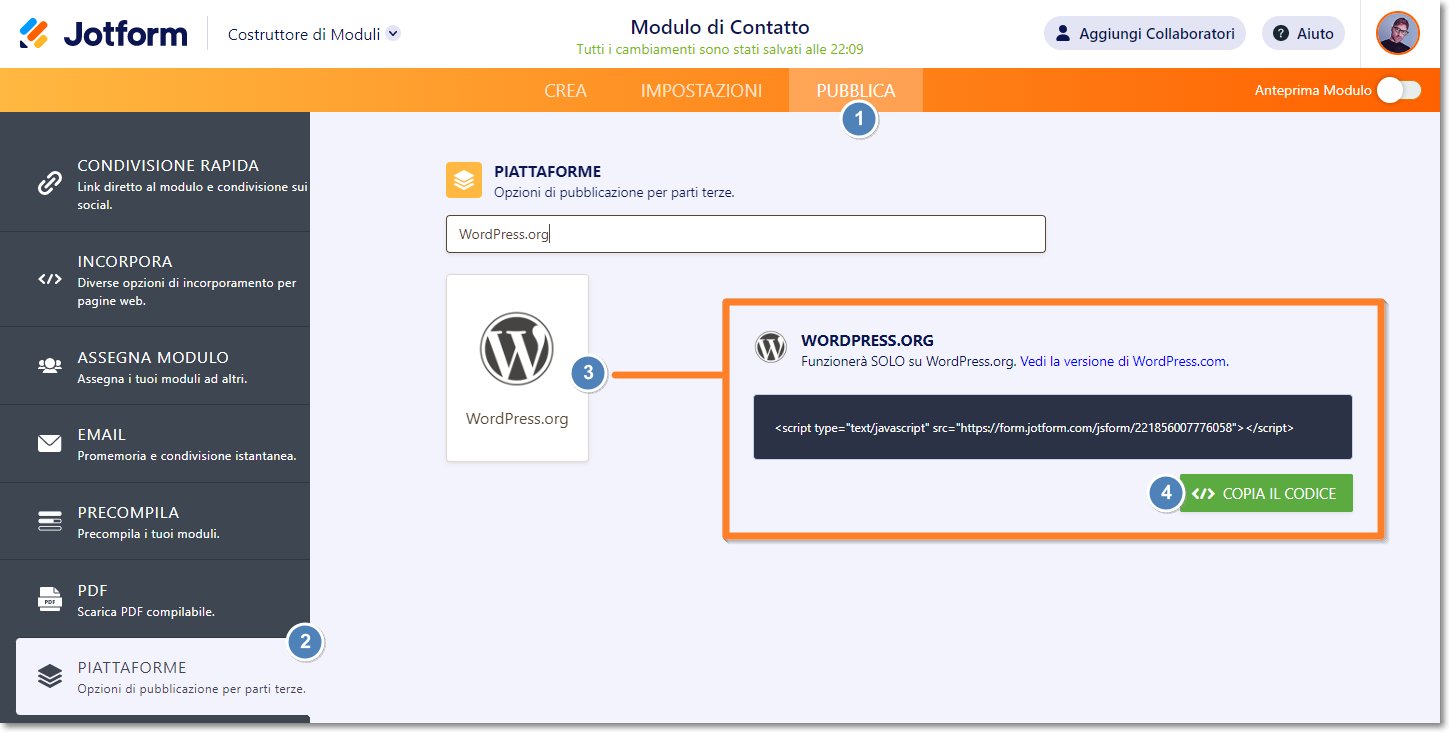 Come Incorporare i Tuoi Moduli in WordPress Image-10