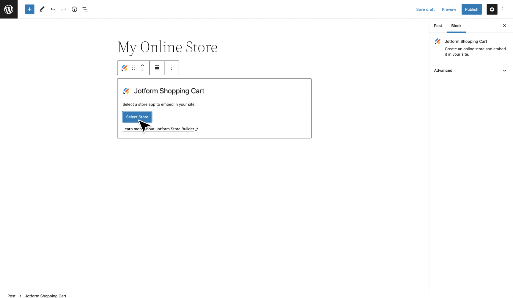 Jotform Shopping Cart