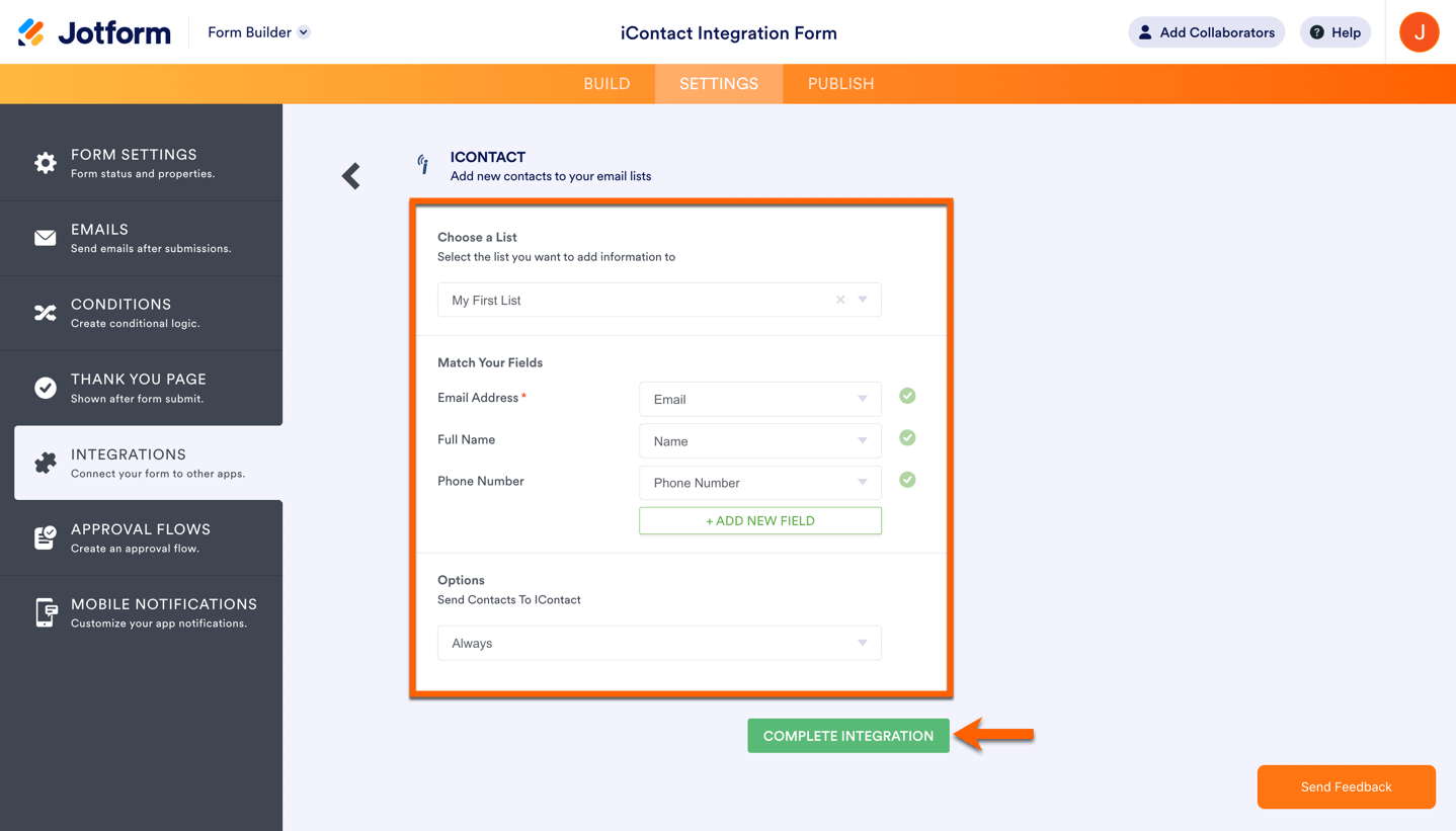 icontact-jotform-mapping