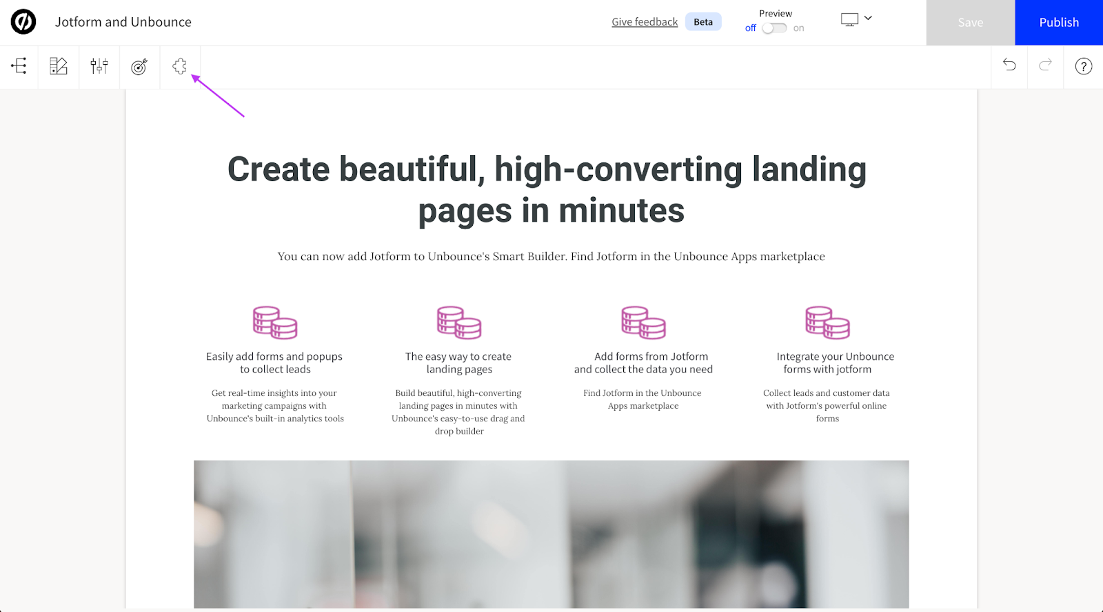 Embed Jotform into the new Unbounce Smart Builder Image-1