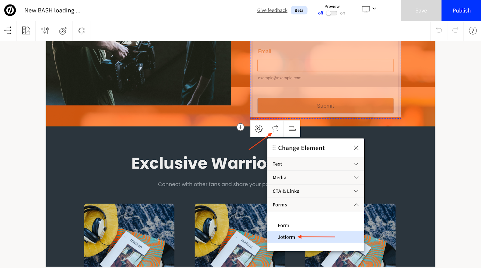 Embed Jotform into the new Unbounce Smart Builder Image-5