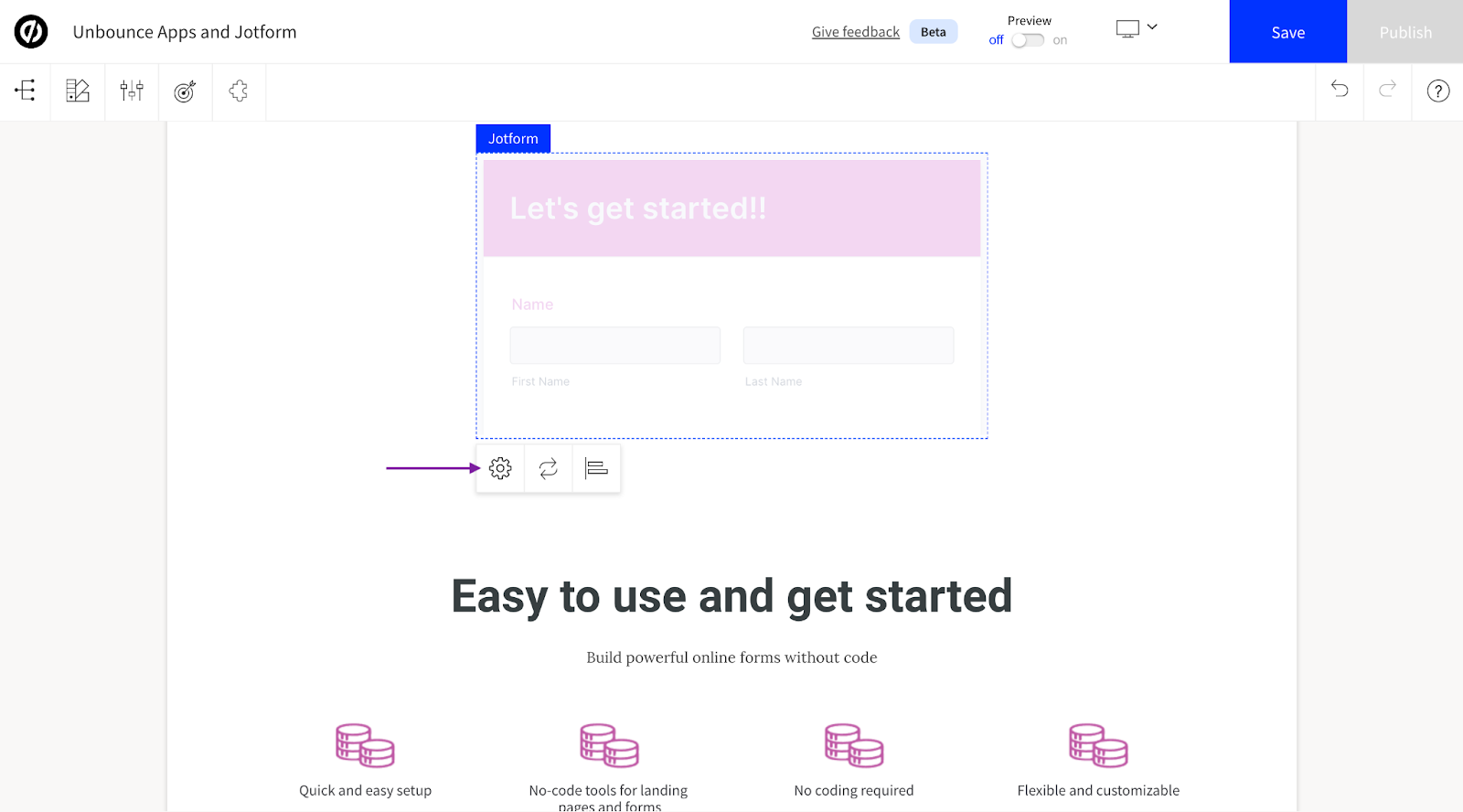 Embed Jotform into the new Unbounce Smart Builder Image-7