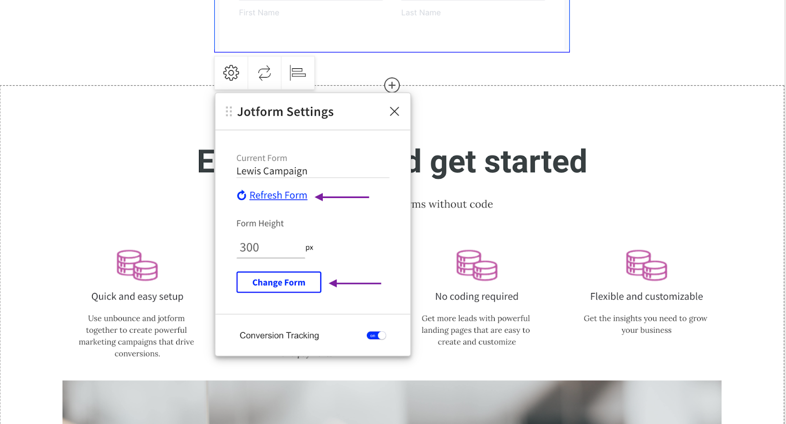 Embed Jotform into the new Unbounce Smart Builder Image-9