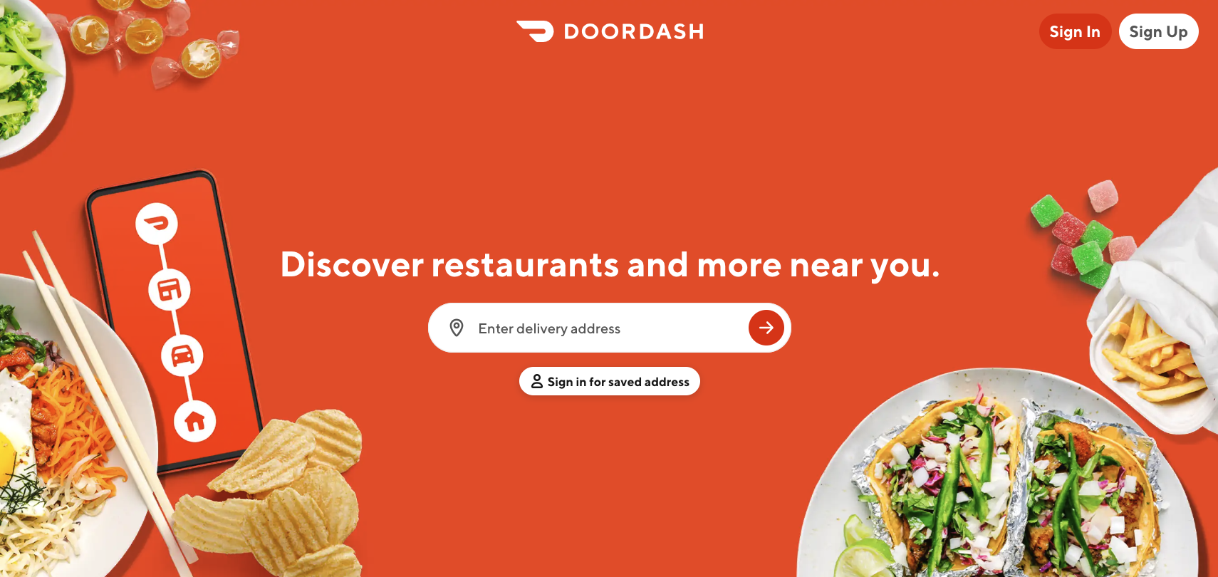 DoorDash Landing Page
