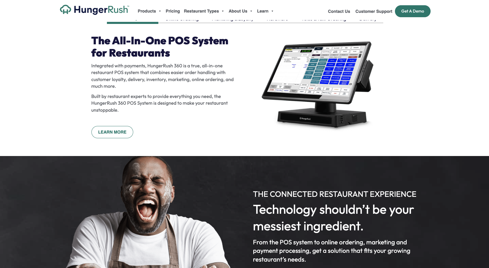 HungerRush Landing Page