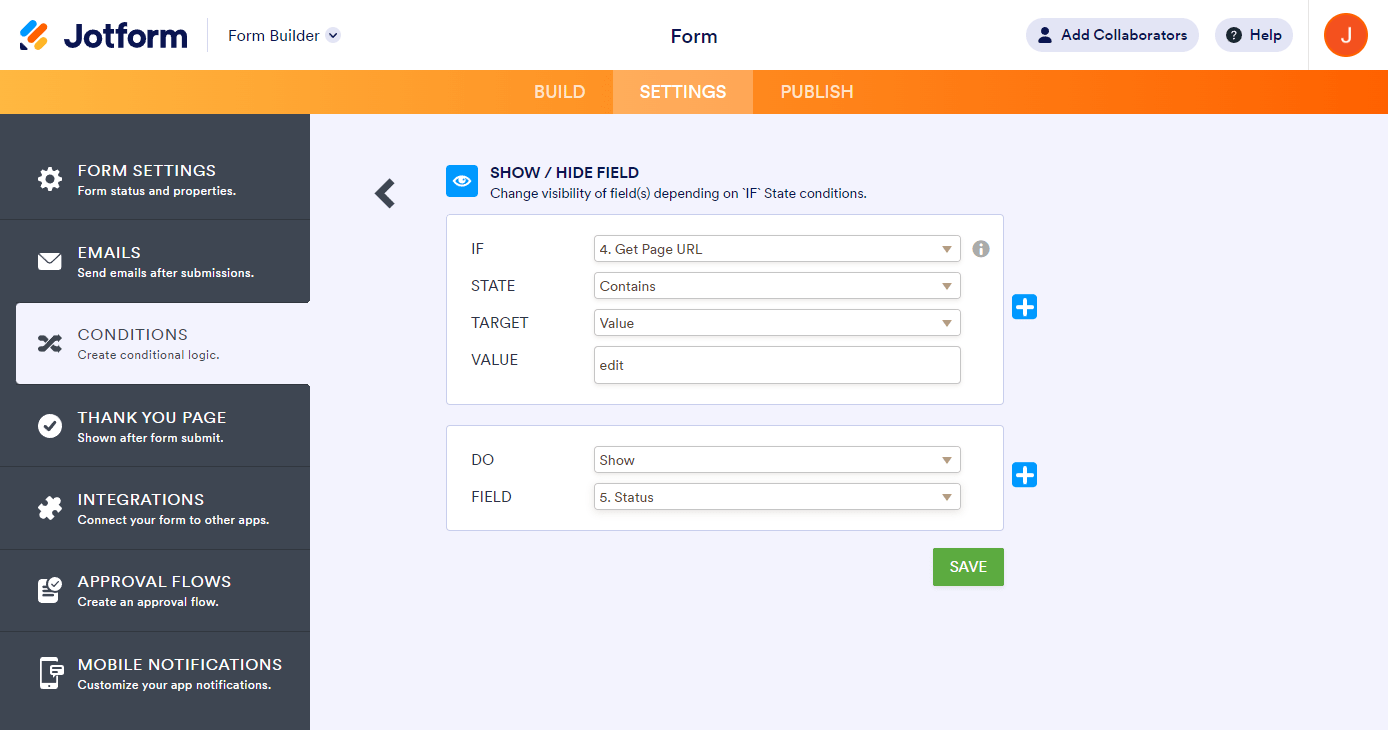 jotform-condition-for-get-page-url-widget