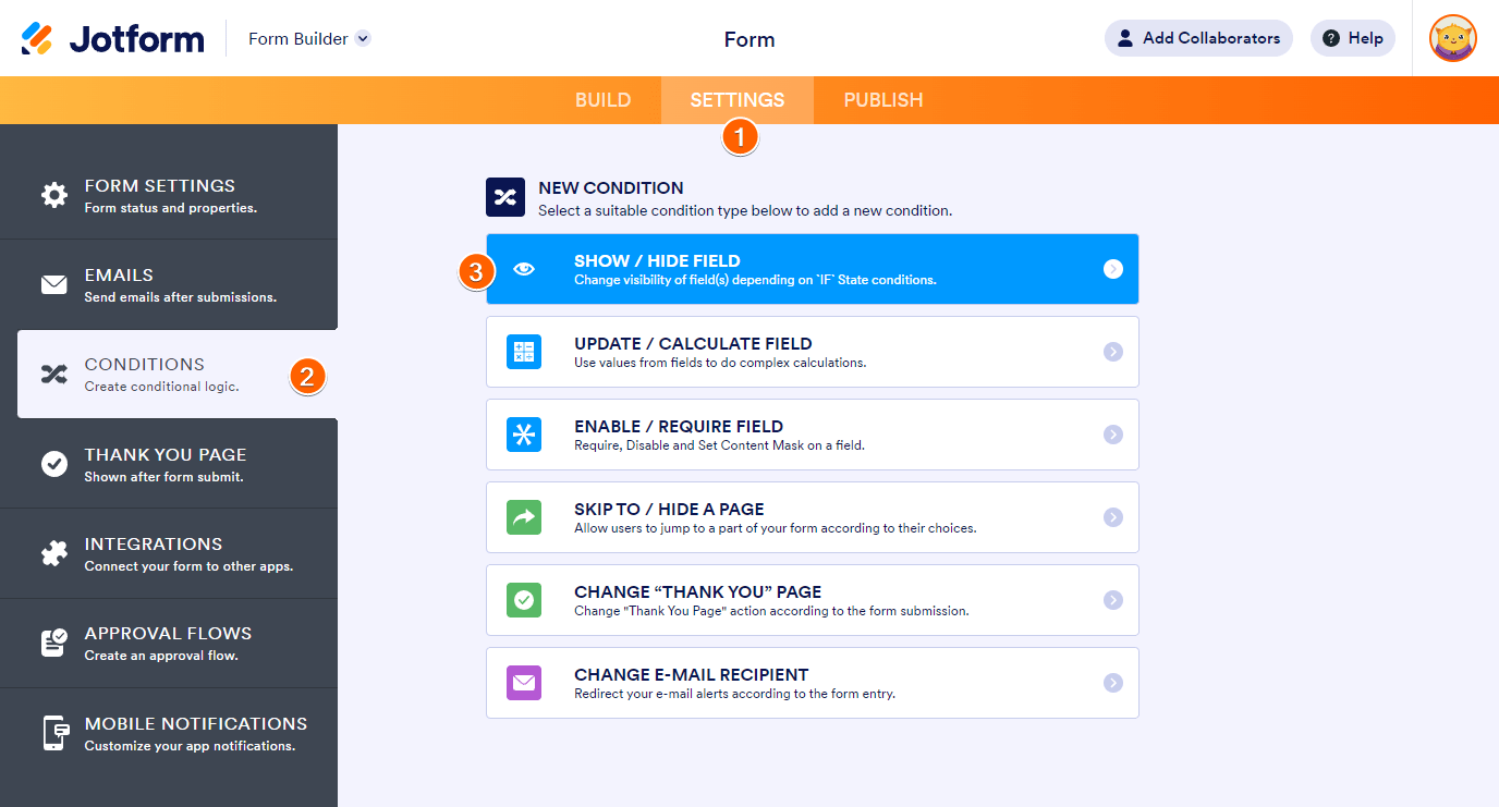 jotform-conditions-show-hide-field