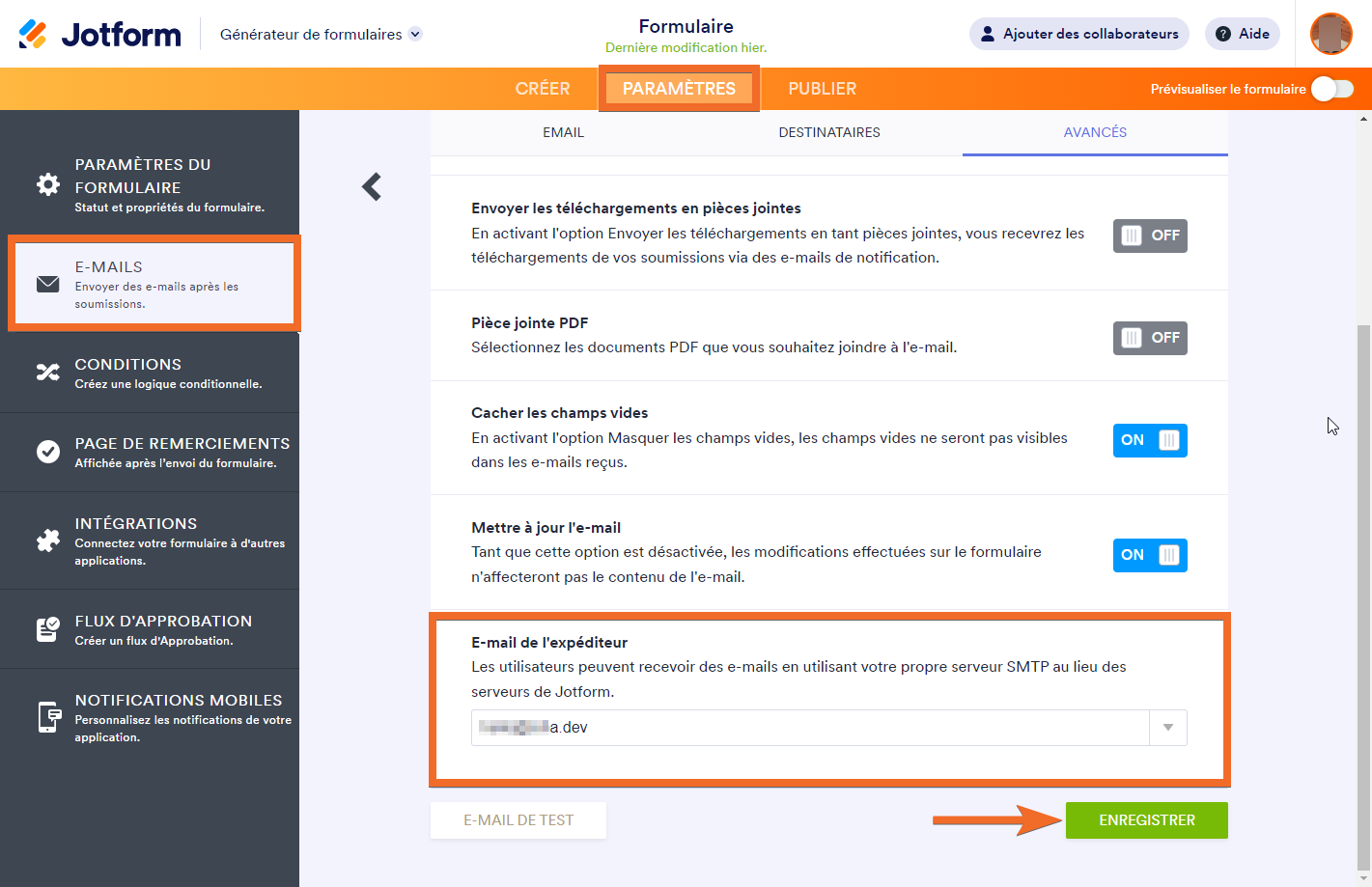 Comment configurer un serveur SMTP pour un formulaire Image-7