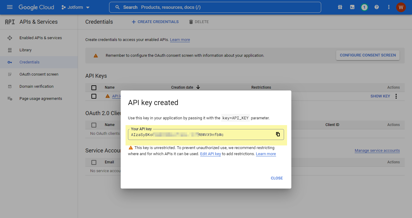 How to Get Google Maps API Key for Jotform Mapping Widgets? Image-1
