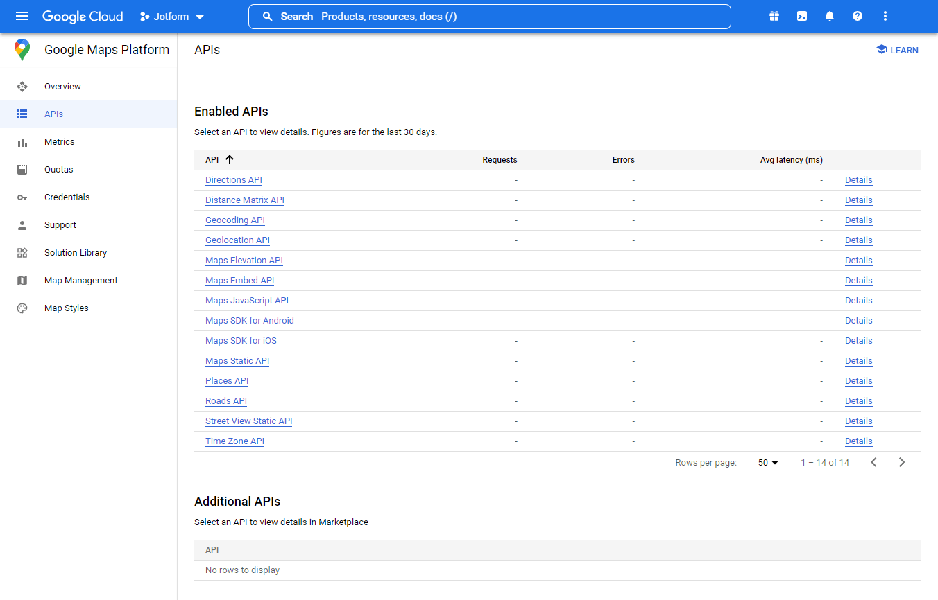 google-cloud-list-of-enabled-apis