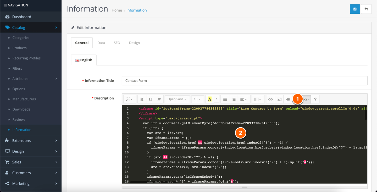 Cara Menambahkan Formulir ke Opencart Image-2