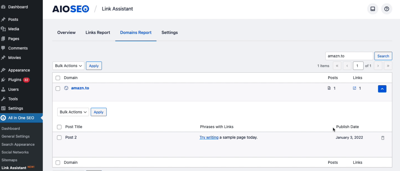 AIOSEO User Interface