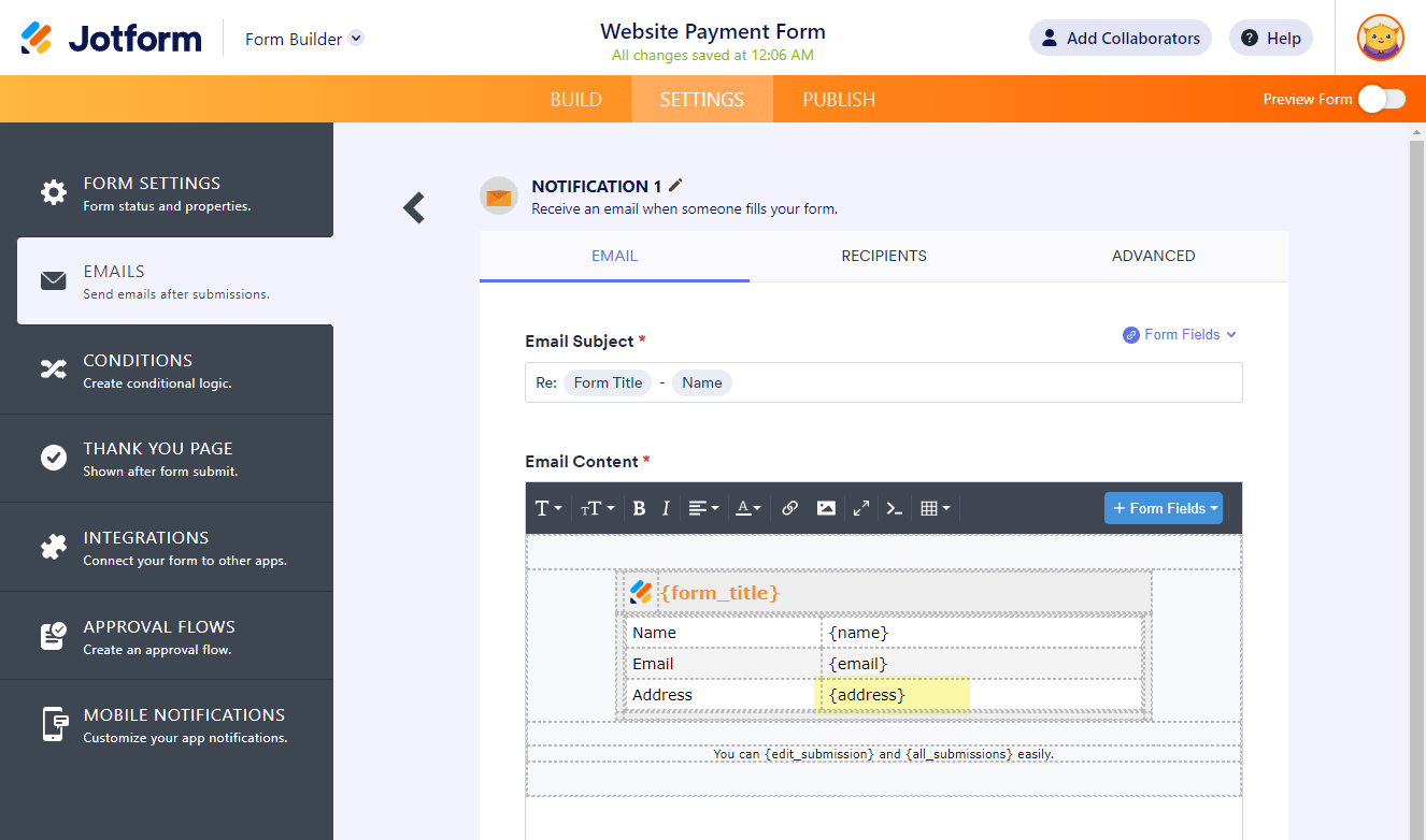 Cara Menghilangkan Header dari Bidang Alamat di Peringatan Email Image-5