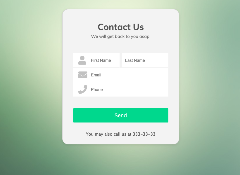 Contact Us Form
