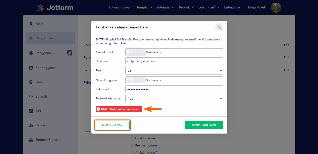 Pengaturan SMTP untuk Alamat Email Gratis Seperti Hotmail, AOL, dan Yahoo Image-5