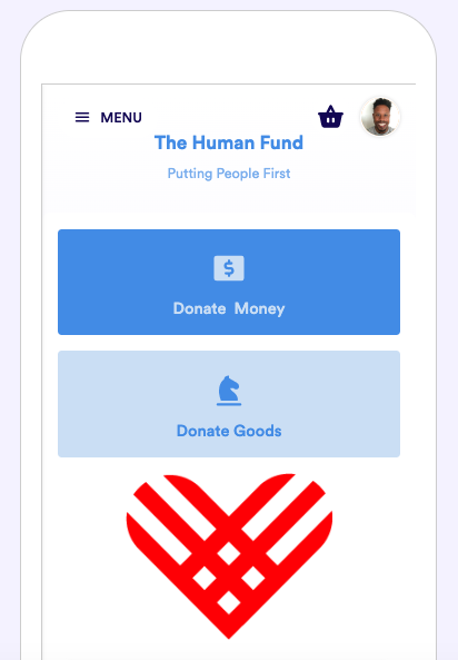 The Human Fund App in Jotform Donation Apps