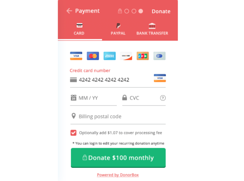 Image of Donorbox plug-in