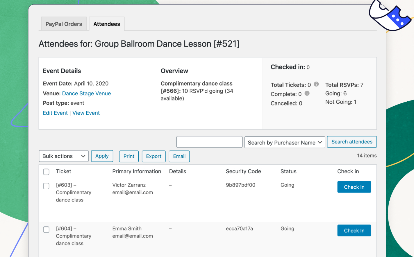 Image of Event Tickets Plug-in