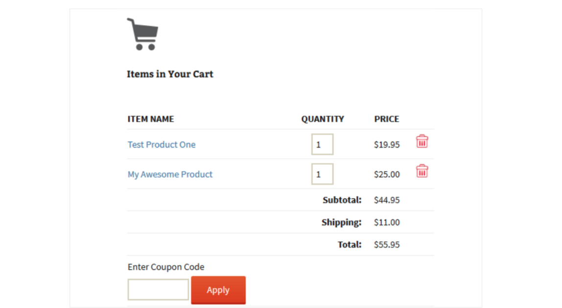 Image of WordPress Simple Shopping Cart Plug-in