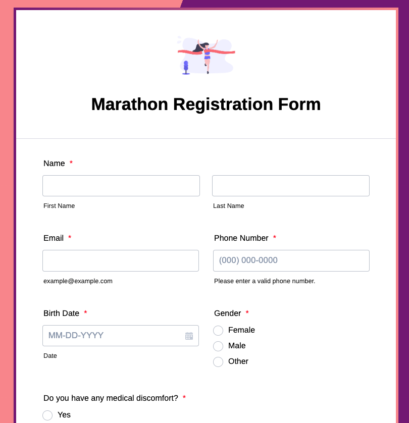 Marathon Registration Form