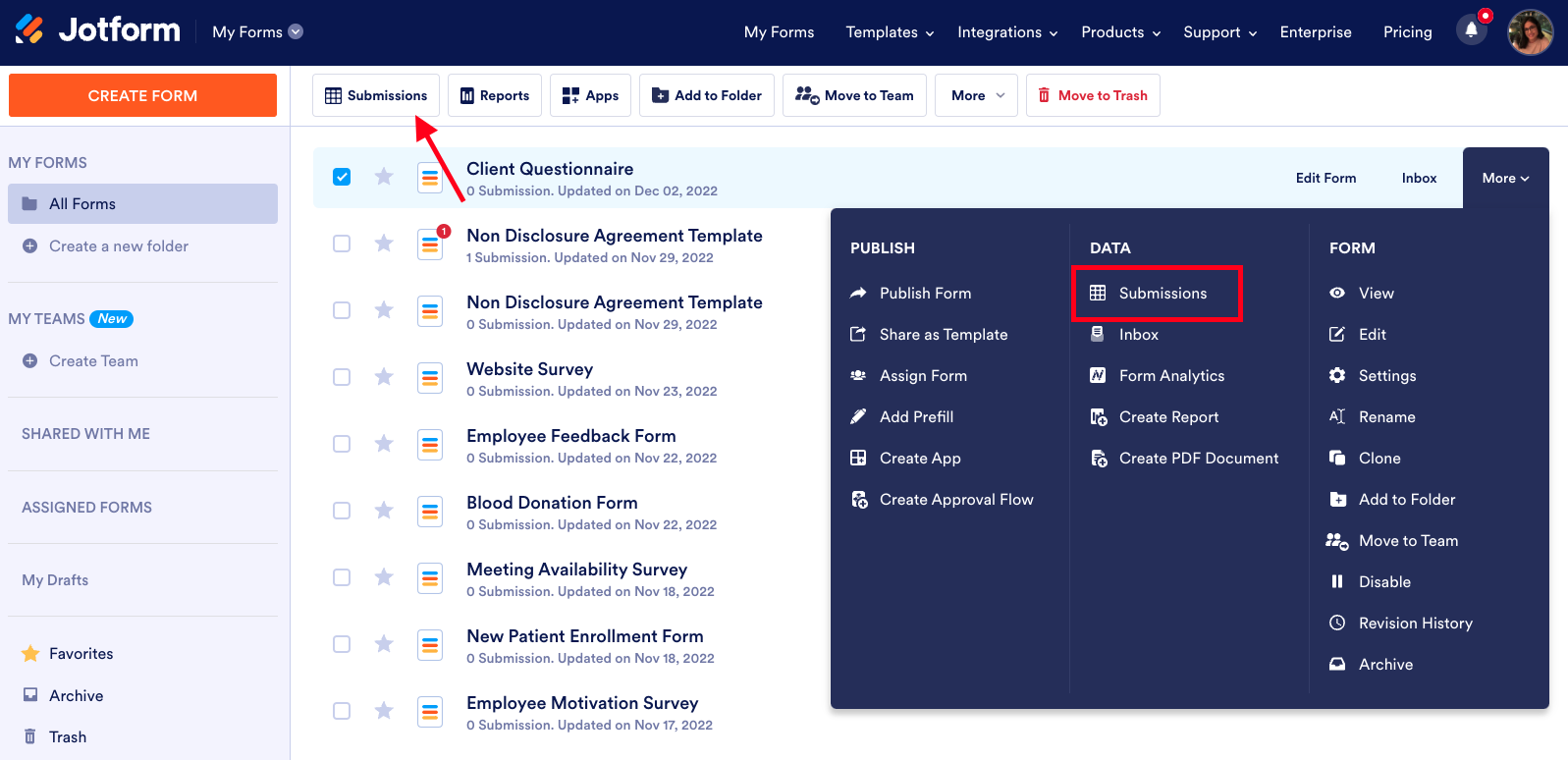 How to display Jotform submissions on your website Image-1