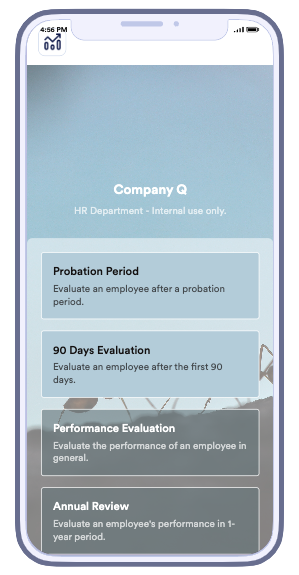 Employee evaluation app