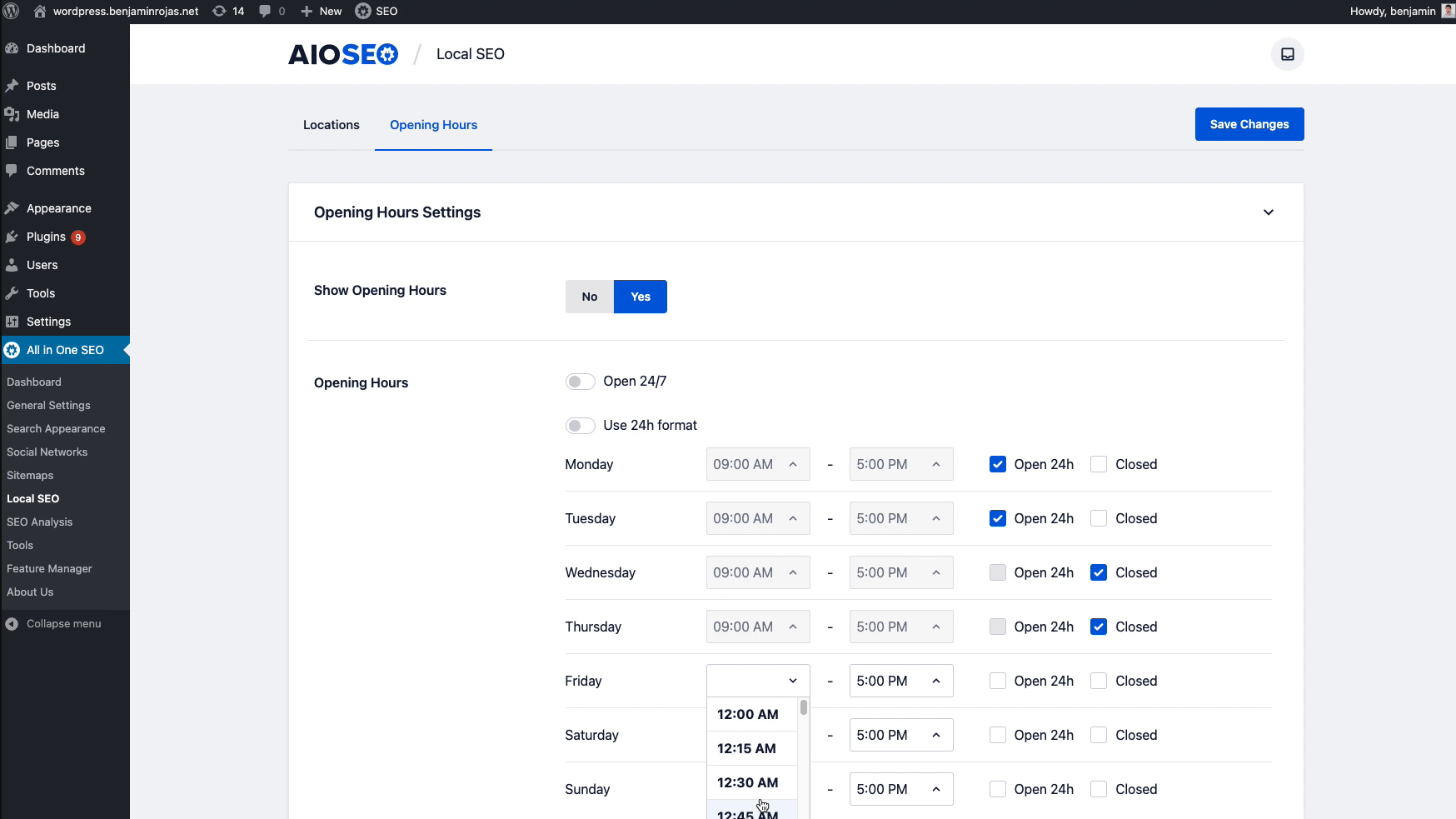 Screenshot of All In one seo