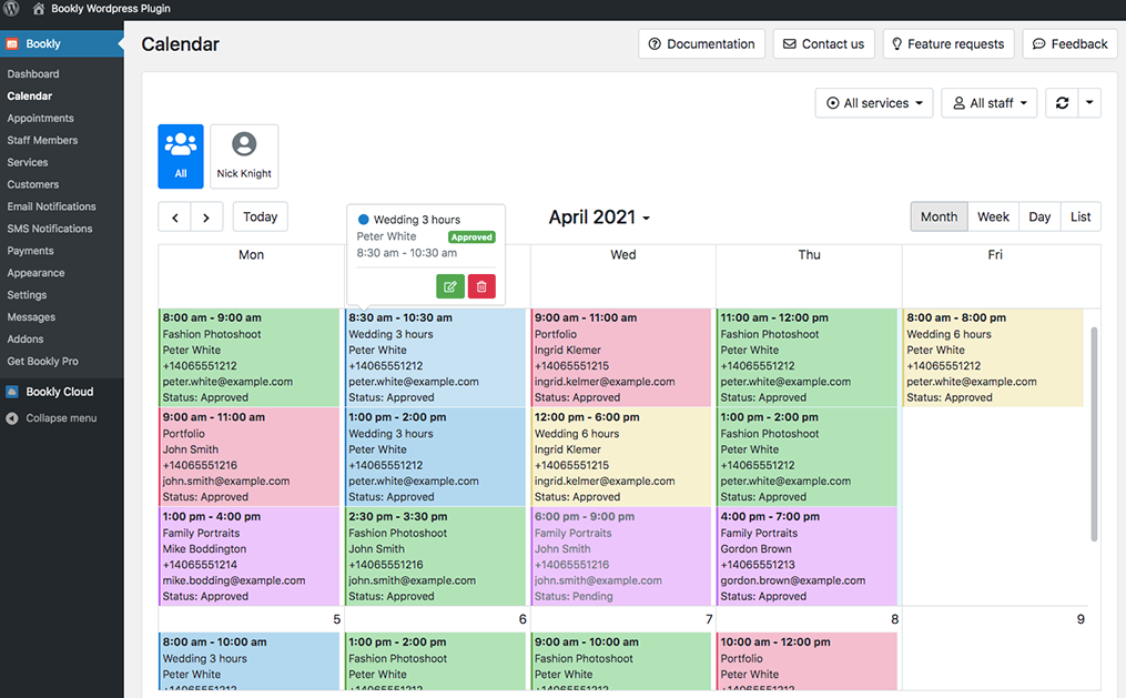 Screenshot of Bookly