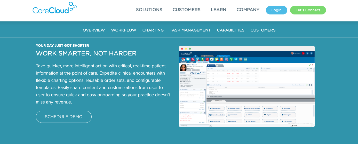 Screenshot of Carecloud