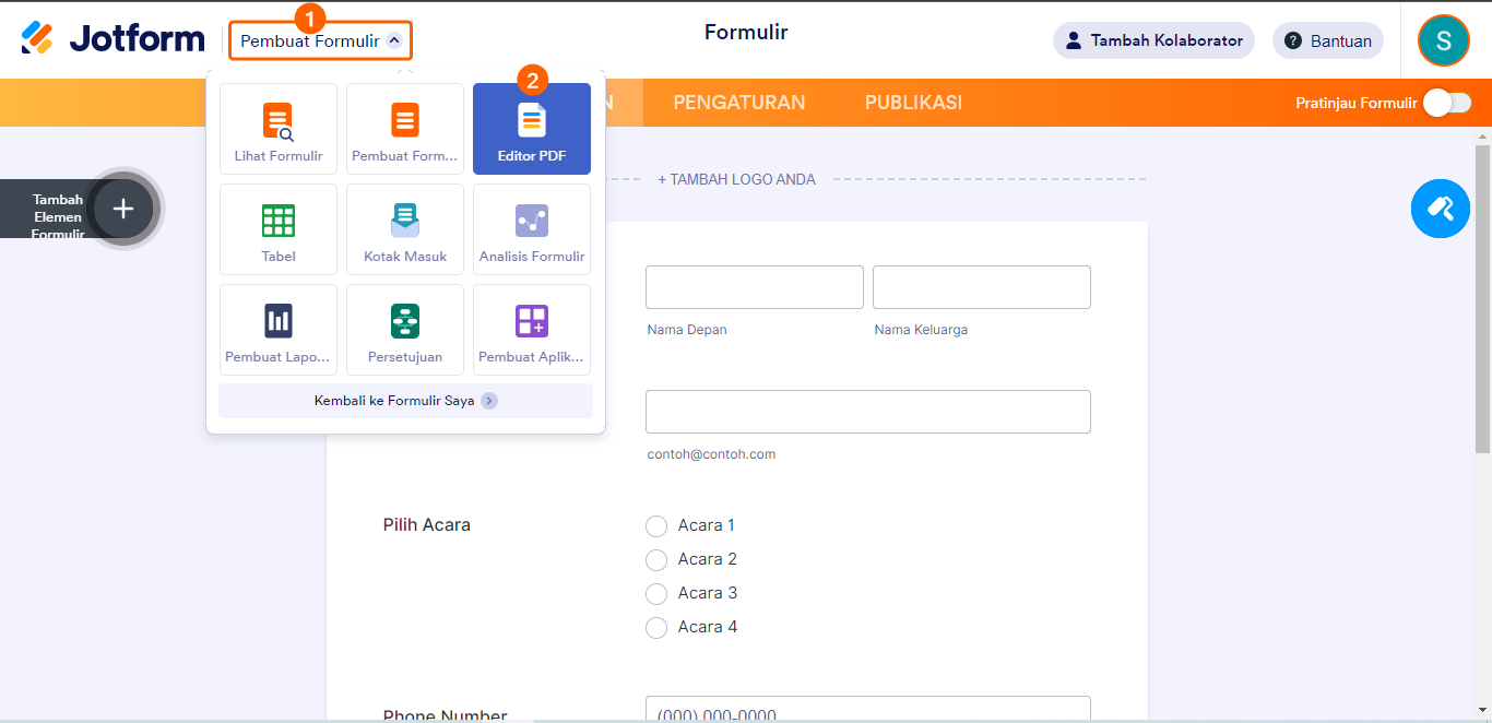 Editor pdf akses cepat