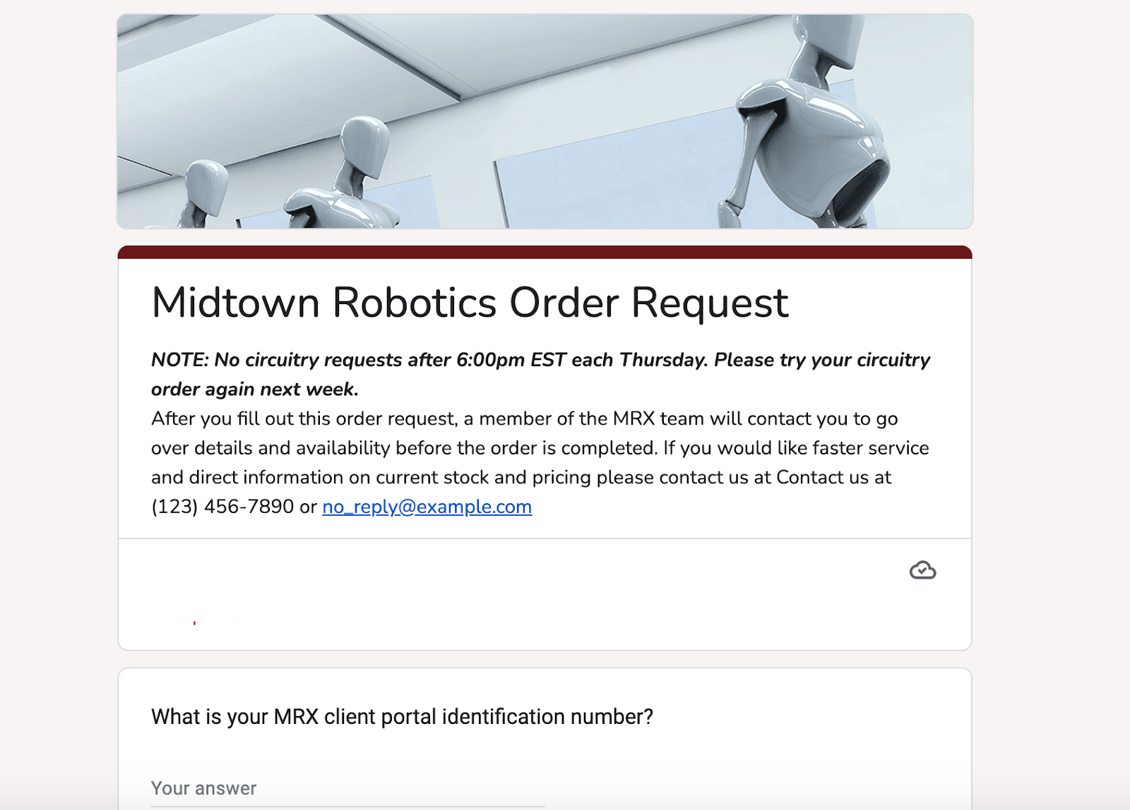 Midtown Robotics Form