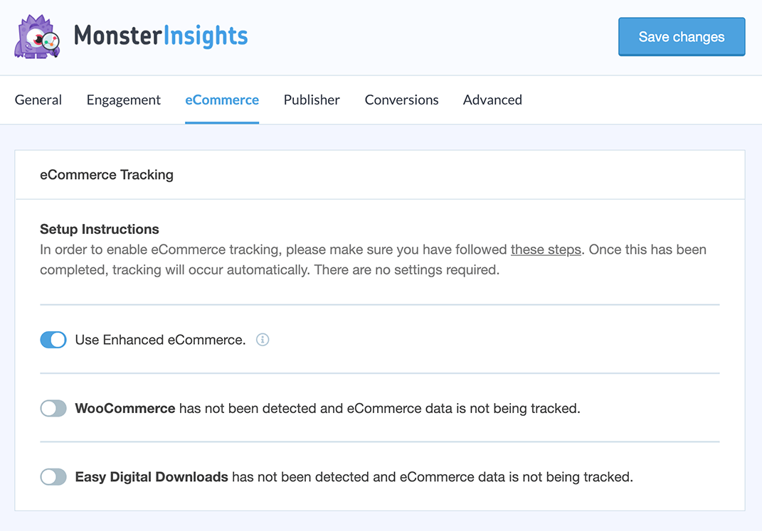 Screenshot of MonsterInsights