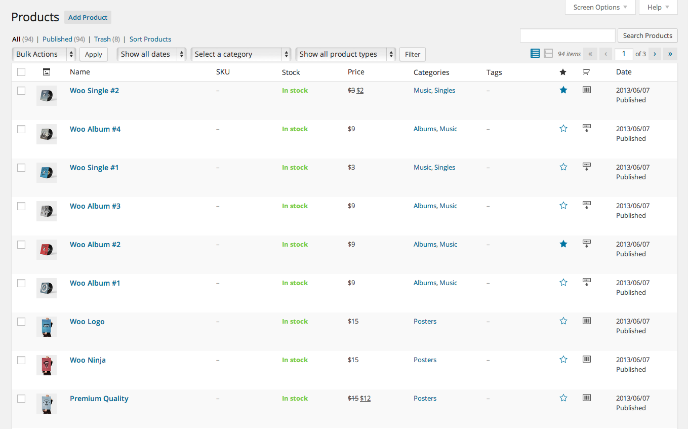 user interface of woocommerce