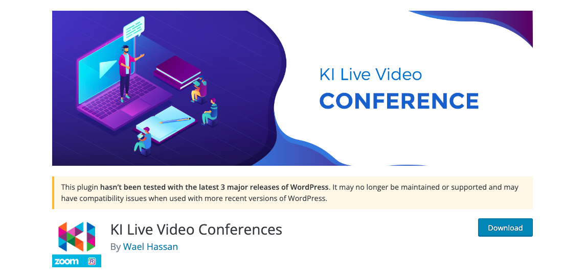 Screenshot of KI Live video conferences