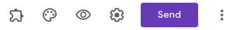 Preview and test form button: Icon of an eye located in the top right corner of the page, allowing for checking of work