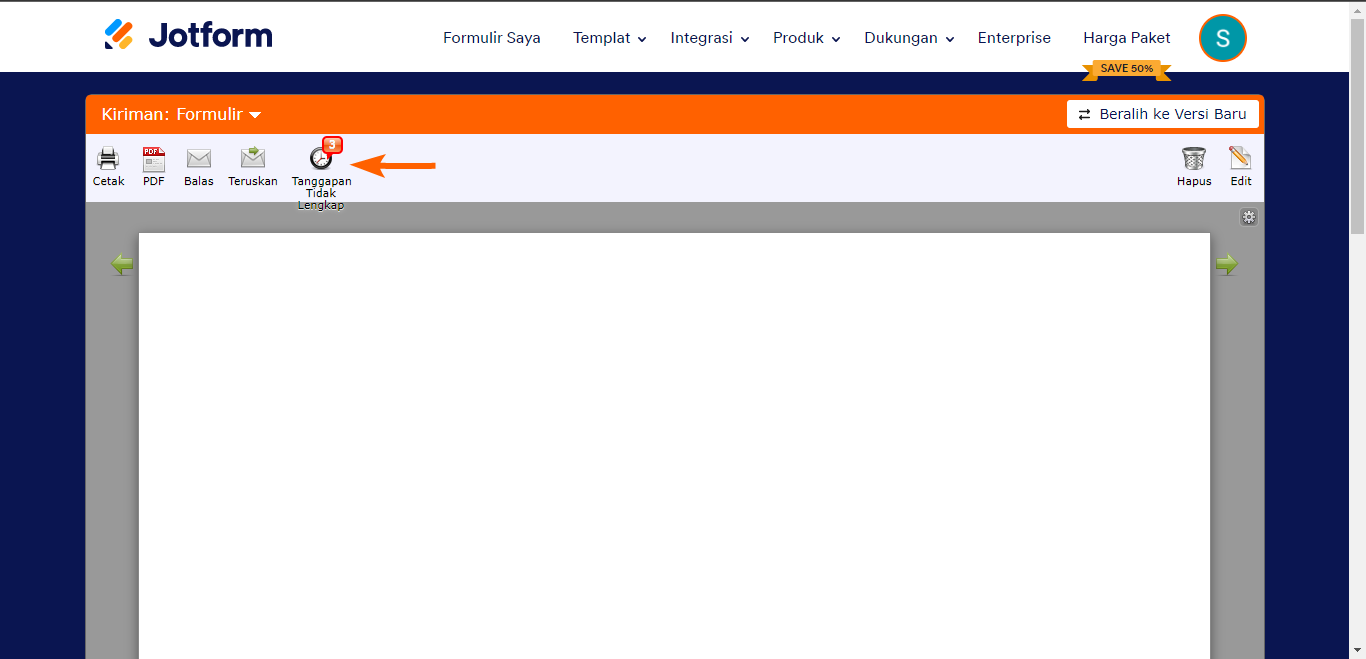 Cara Melihat Kiriman Tertunda di Tabel Jotform Image-7