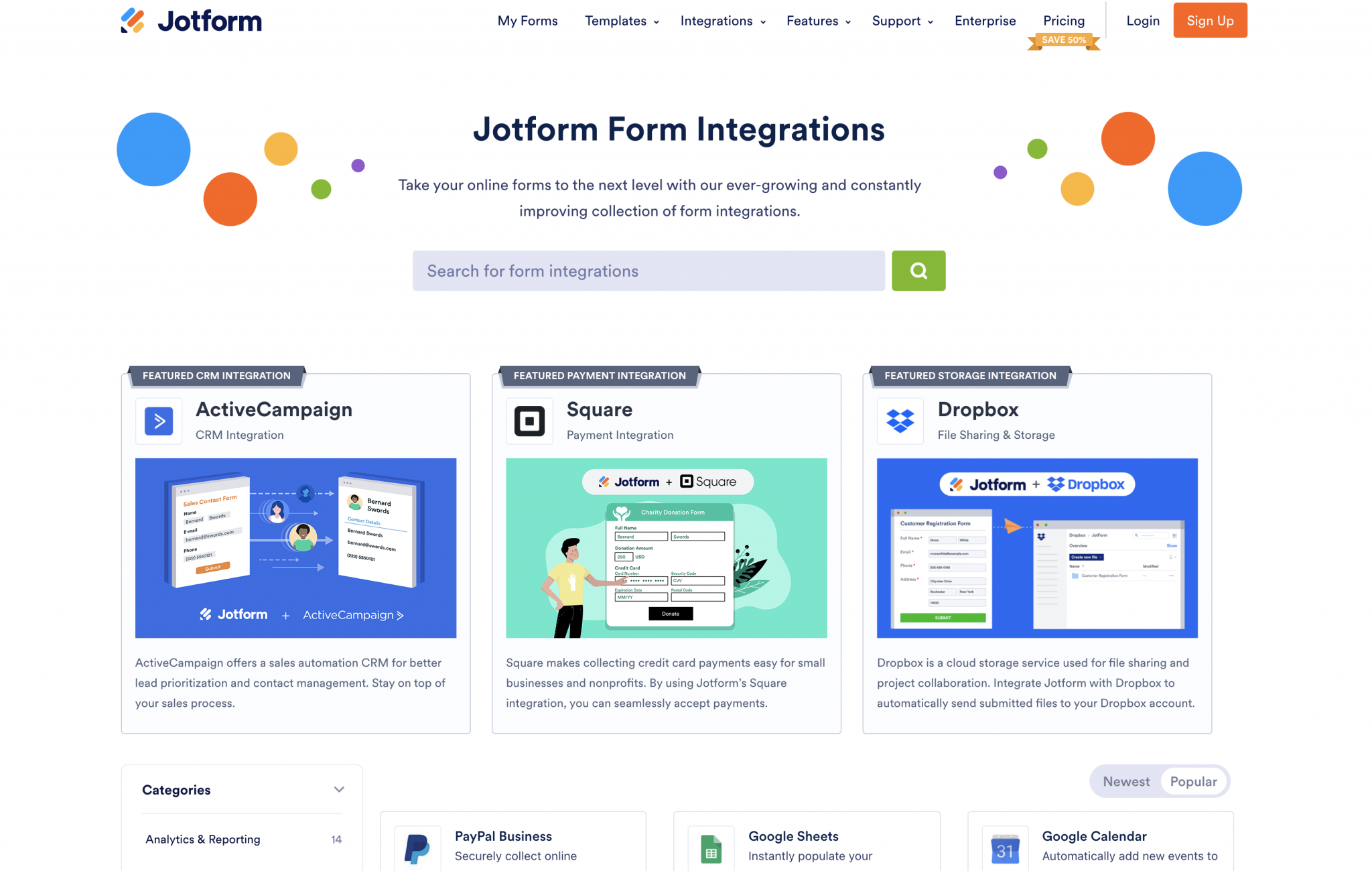 Image of Jotform Form Integrations