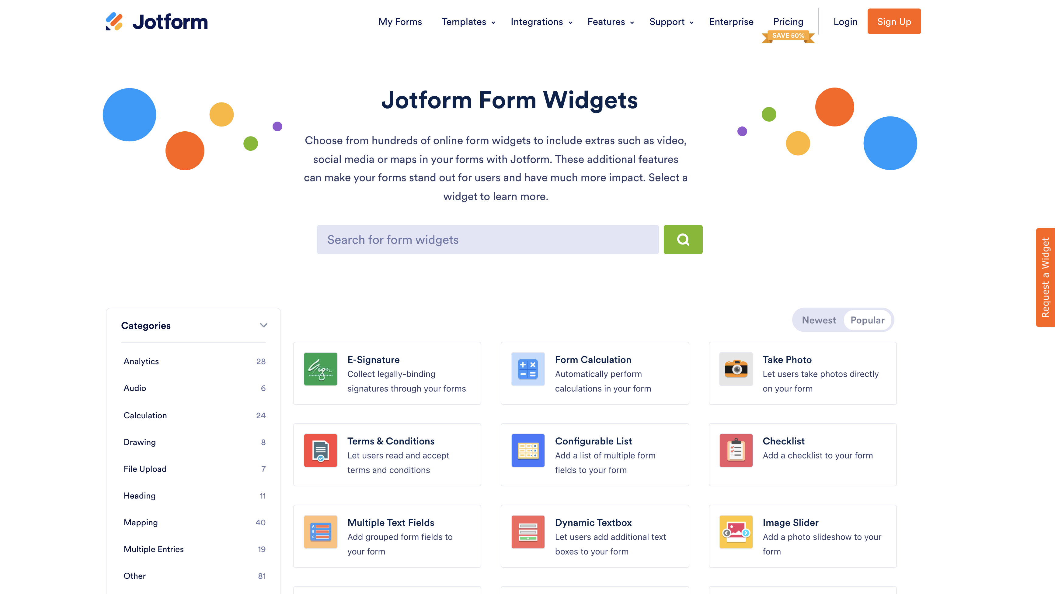 Image of Jotform Form Widgets