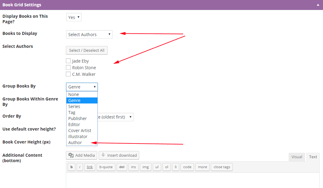 Screenshot of Mooberry book manager multi-author